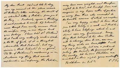 Lettre de Charles James Fox à sa tante Emily, 21 octobre 1798 - Charles James Fox