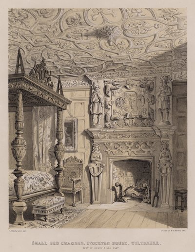 Petite chambre à coucher, Stockton House, Wiltshire, résidence de Henry Biggs - Charles James Richardson