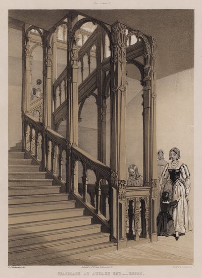 Escalier à Audley End, Essex - Charles James Richardson