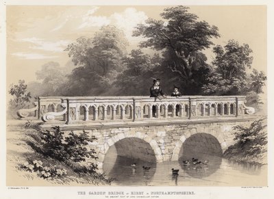 Le pont du jardin à Kirby dans le Northamptonshire, l