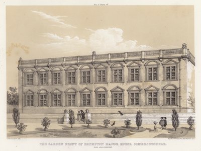 La façade du jardin de Brympton Manor House, Somersetshire - Charles James Richardson