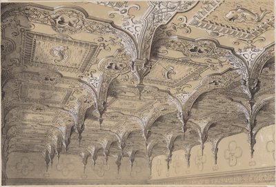 Le plafond du salon, Audley End - Charles James Richardson