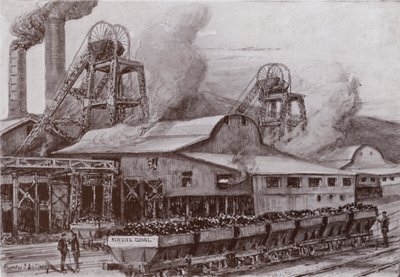 Une mine de charbon galloise - Charles John de (after) Lacy
