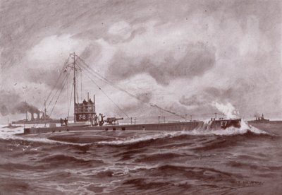 Un sous-marin à la surface - Charles John de (after) Lacy