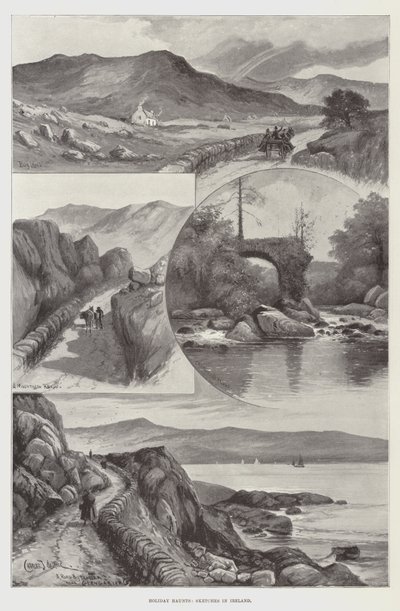 Lieux de vacances, croquis en Irlande - Charles John de Lacy