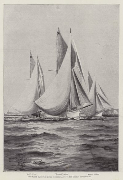 La course de yachts de Douvres à Heligoland pour la coupe de l