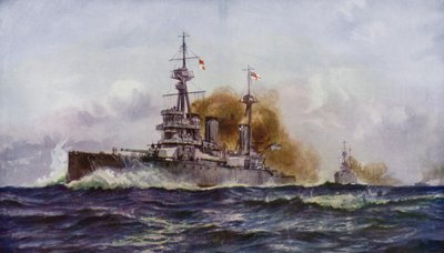 Un célèbre croiseur de bataille - HMS Invincible - Charles John de after Lacy