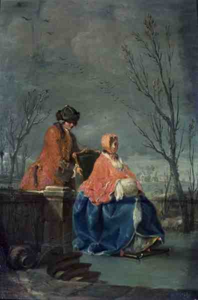 Hiver (avant restauration) - Charles Joseph Flipart