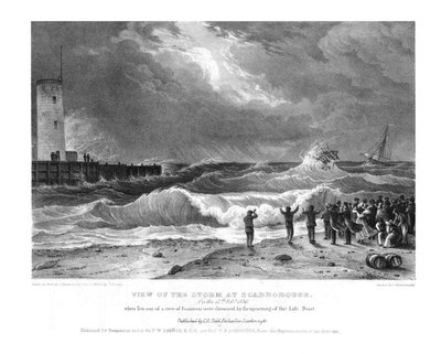 Vue de la tempête à Scarborough le 17 février 1836 - Charles Joseph Hullmandel