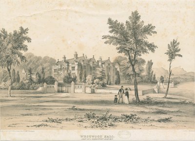 Westwood Hall: lithographie teintée, nd [1832-1841] - Charles Joseph Hullmandel