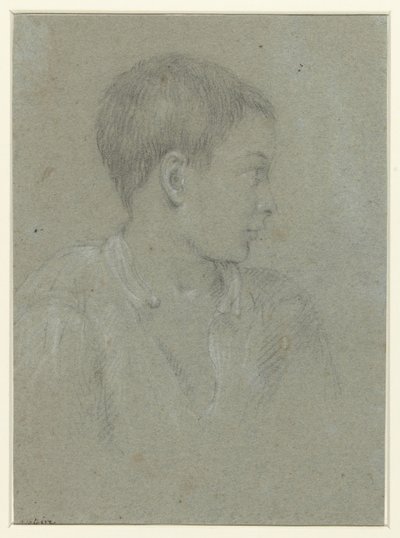 Jeune garçon italien, la tête vers la droite - Charles Joseph Natoire (possibly)