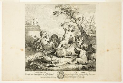 Automne, planche trois de Les Quatre Saisons - Charles Joseph Natoire