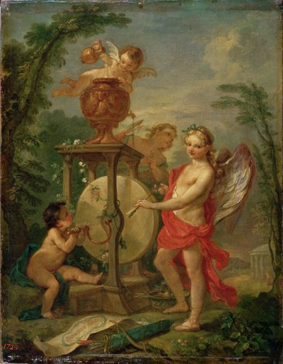 Cupidon aiguisant sa flèche, 1750 - Charles Joseph Natoire