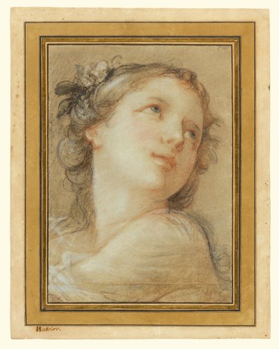 Tête de bacchante - Charles Joseph Natoire