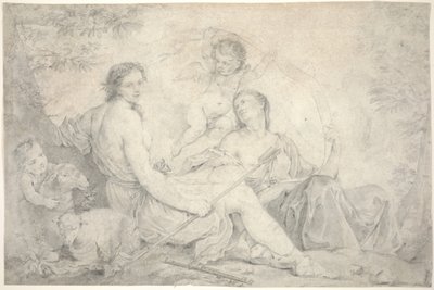 Hestia dans un paysage mythique - Charles Joseph Natoire