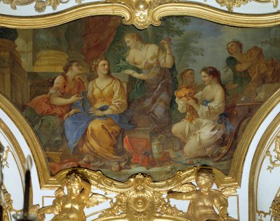 Psyché montrant ses trésors à ses sœurs - Charles Joseph Natoire