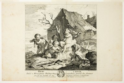 Hiver, planche quatre de Les Quatre Saisons - Charles Joseph Natoire