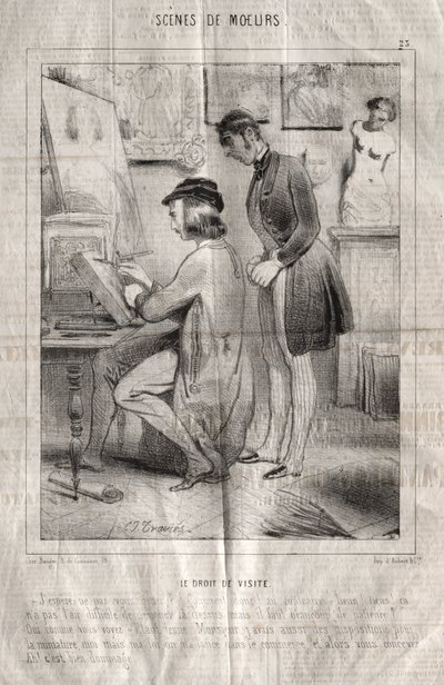 Scènes de mœurs : Le droit de visite. J