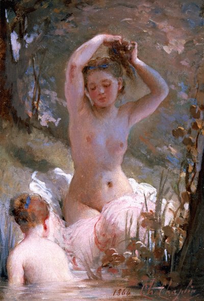 Deux filles se baignant, 1864 - Charles Joshua Chaplin
