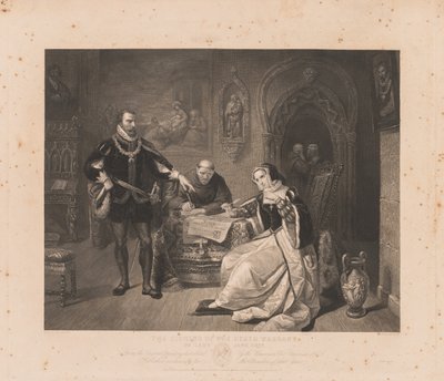 Signature du mandat de mort de Lady Jane Grey - Charles Kennedy Burt