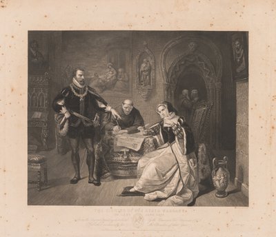 Signature du mandat de mort de Lady Jane Grey - Charles Kennedy Burt
