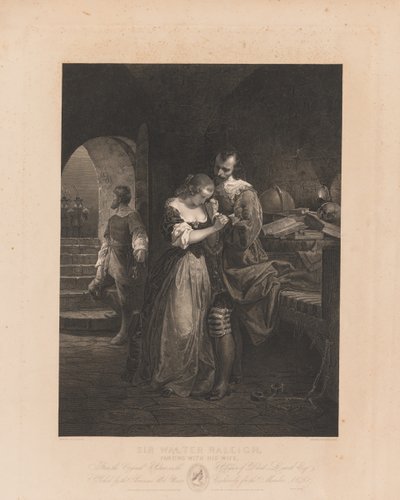 Sir Walter Raleigh se séparant de sa femme - Charles Kennedy Burt