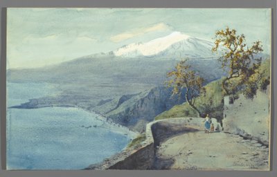 Vue du mont Etna depuis Taormina, Sicile, 1925 - Charles King Wood