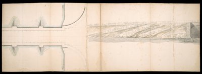 Conceptions du pont projeté sur la Tamise à Londres, BL Maps C.49.e.76 - Charles Labelye