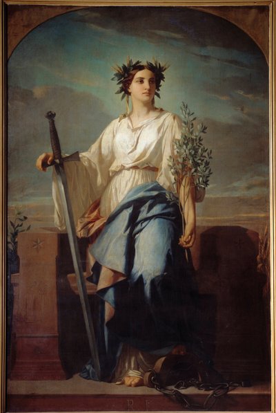 Représentation allégorique de la République Peinture par Charles Landelle - Charles Landelle
