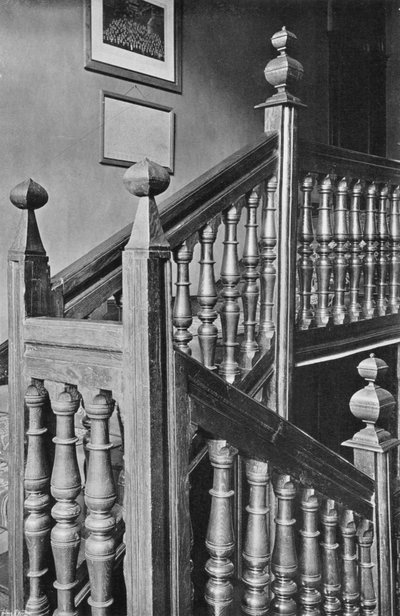 Escalier en Chêne à Goldsborough Hall, Yorks - Charles Latham