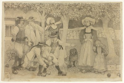 Joueurs de pétanque en Bretagne - Charles Laval