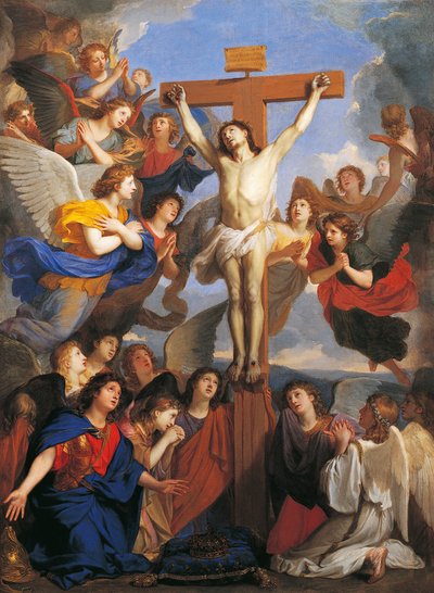 Crucifix avec anges, vers 1660 - Charles Le Brun