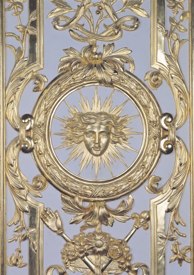 Détail du lambris représentant l