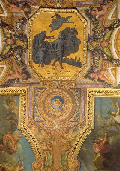 Guerre pour les Droits de la Reine en 1667, Peinture au Plafond de la Galerie des Glaces - Charles Le Brun