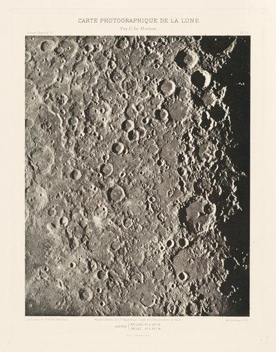 Carte photographique de la lune, planche III (Photographic Chart of the Moon, plate III),April 27 - Charles le Morvan