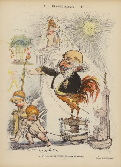 Un grand mariage. Illustration pour Le Rire - Charles Leandre