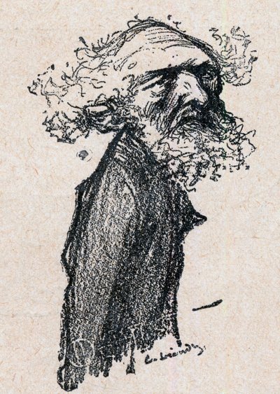 Alexandre Ribot (1842-1923) magistrat et homme politique français - gravure dans « Notre Cher Souverain » par Paul Bosq - illustration par Charles Léandre (1862-1934) 1898 - Charles Leandre