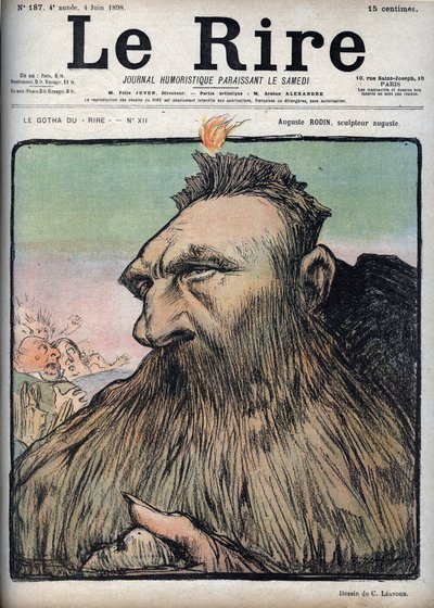Auguste Rodin (1840-1917) sculpteur - Caricature de Charles Leandre (1862-1934) dans « Le Rire » du 4 juin - Charles Leandre