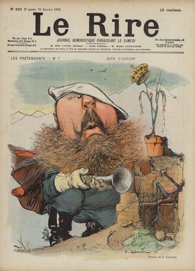 Don Carlos, Illustration pour Le Rire - Charles Leandre