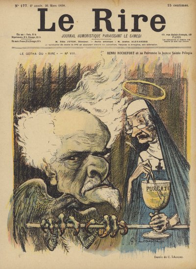 Henri Rochefort, Illustration pour Le Rire - Charles Leandre