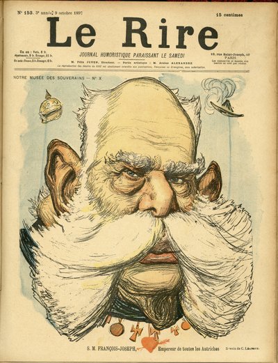 Illustration de Charles Léandre (1862-1934) pour la couverture de Le Rire - Charles Leandre