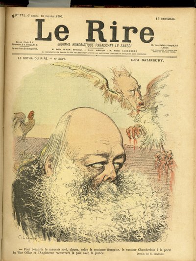 Illustration de Charles Léandre (1862-1934) pour la couverture de Le Rire - Charles Leandre