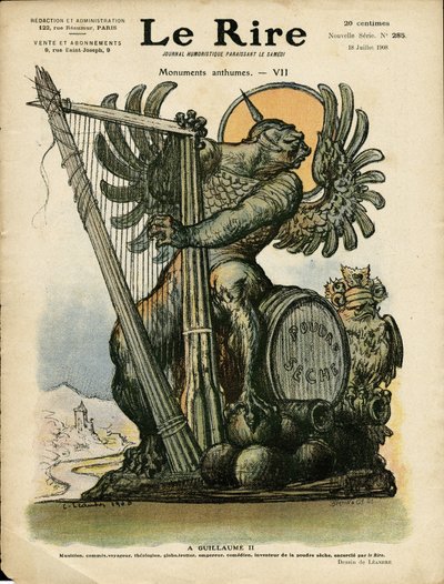 Illustration de Charles Léandre (1862-1934) pour la couverture de Le Rire - Charles Leandre