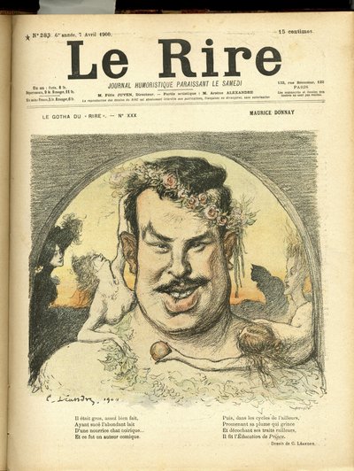 Illustration de Charles Leandre pour la couverture de Le Rire - Charles Leandre