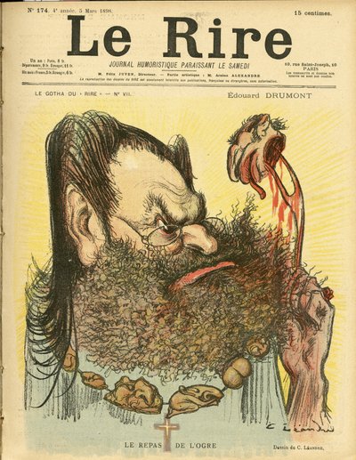 Illustration de Charles Léandre pour la couverture de Le Rire - Charles Leandre