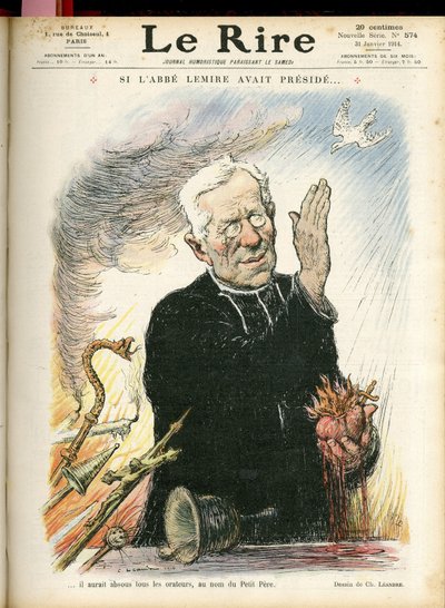 Illustration de Charles Léandre pour la couverture de Le Rire, 31/01/14 - Si l