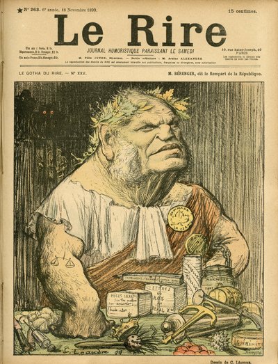 Illustration de Charles Léandre (1862-1934) pour la couverture de Le Rire, No. 263 - Charles Leandre