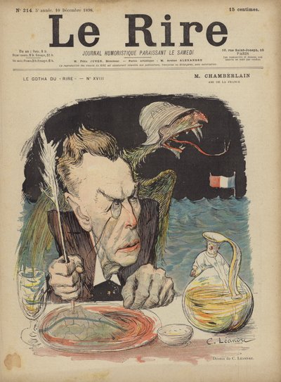 Joseph Chamberlain, Illustration pour Le Rire - Charles Leandre