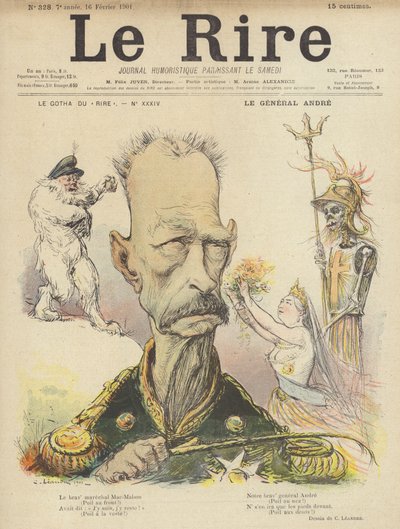 Le Général André, Illustration pour Le Rire - Charles Leandre