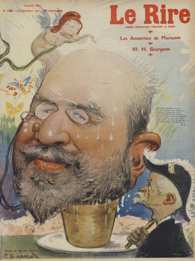 Léon Bourgeois, homme politique français. Illustration pour Le Rire - Charles Leandre